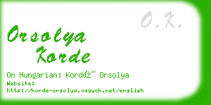 orsolya korde business card